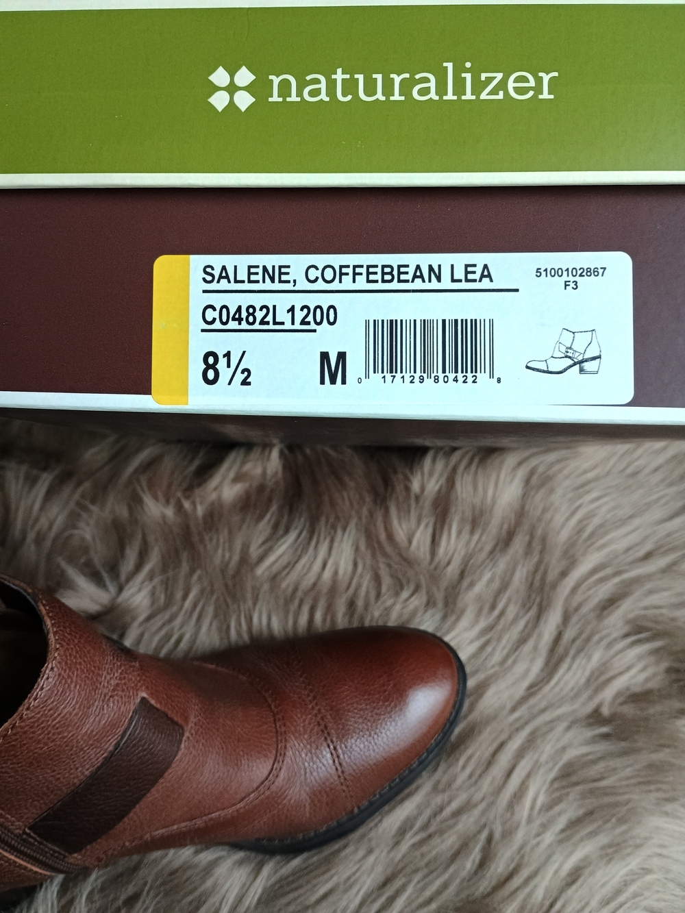 Naturalizer Women's Brown Leather Ankle Boots with Buckle - Picture 9 of 11